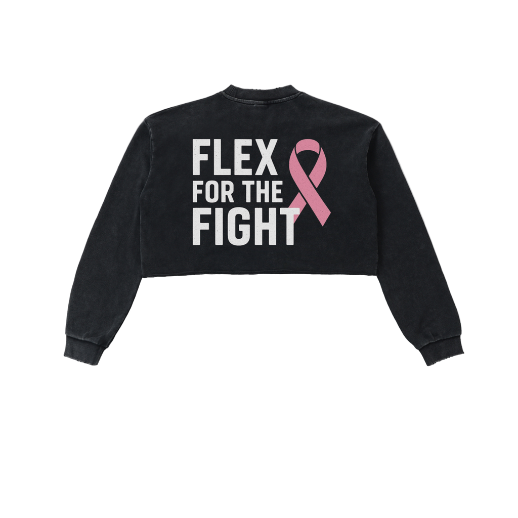 Snow Washed Raw Edge Cropped Sweatshirt